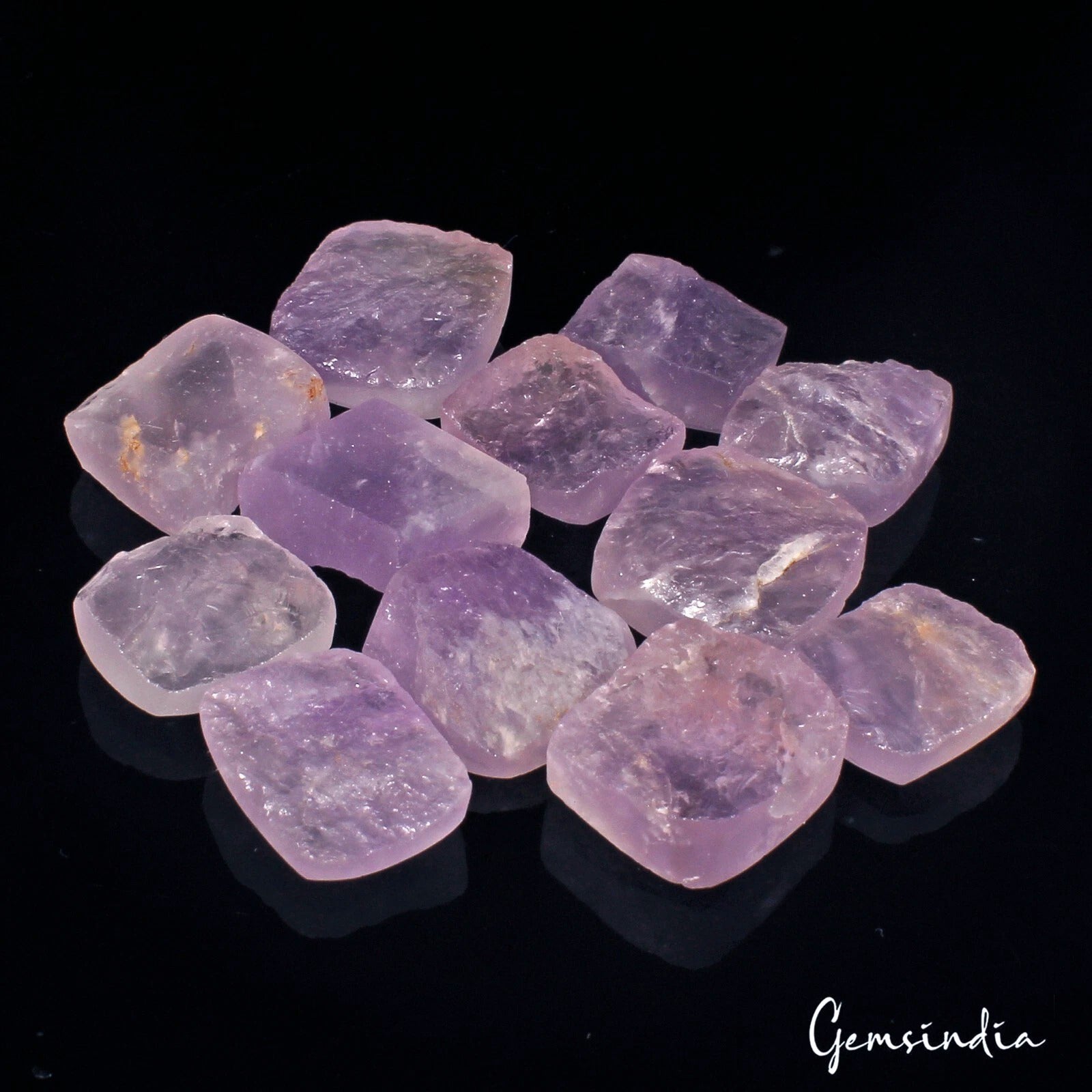 216.35 Ct/12 Pcs Natural Untreated Purple Amethyst Druzy Mix Cut Loose Gems Lot