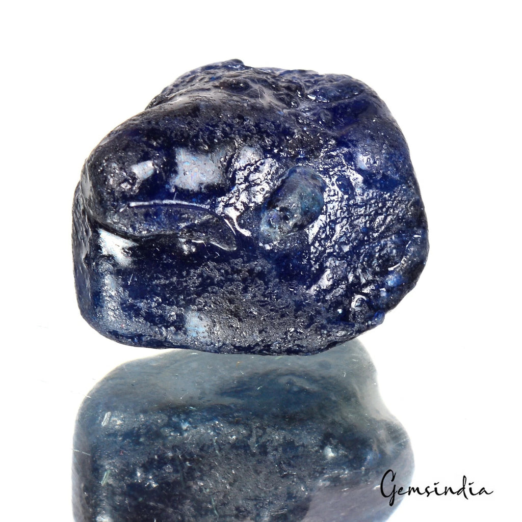 Sapphire Rough Specimen, Heated, Blue — 20x18x14mm, 61.80 Ct, Sri Lanka