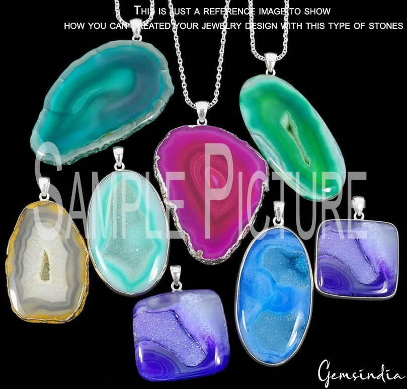 Natural Designer Slice Onyx Druzy Agate Cabochon Huge Gems 1330 Ct Lot 41-93mm