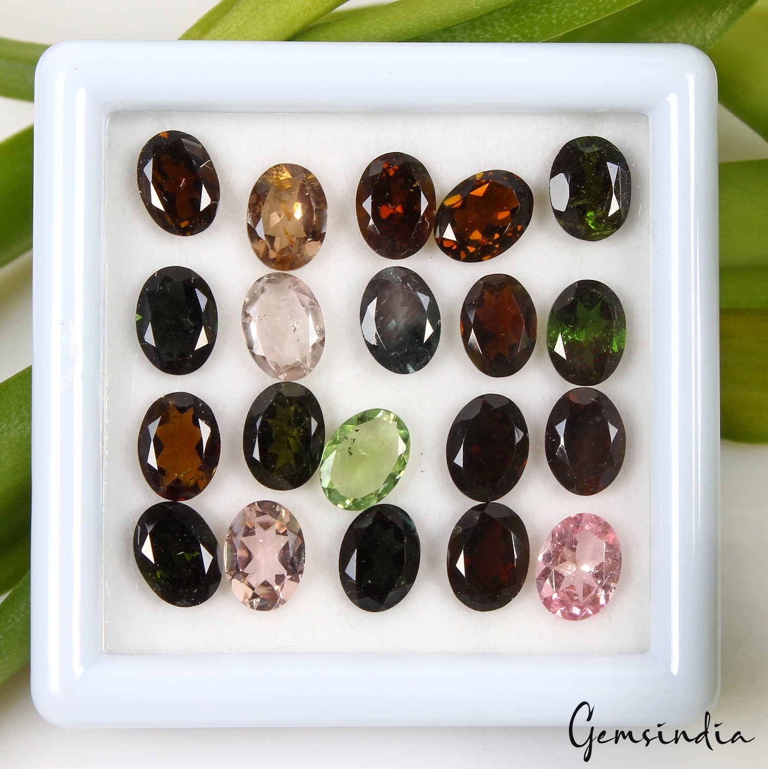 20 Pcs Natural Tourmaline 8x6mm Oval Faceted Cut Untreated Loose Gemstones Lot