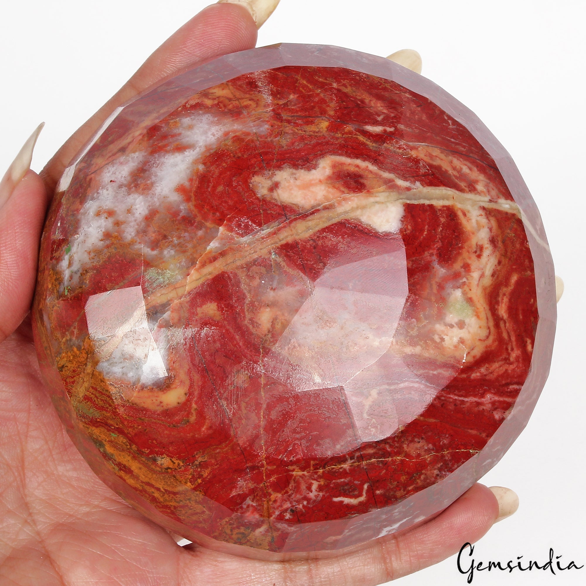 Museum Size 3020 Cts Natural Untreated Red Jasper Round Faceted Huge Loose Gem