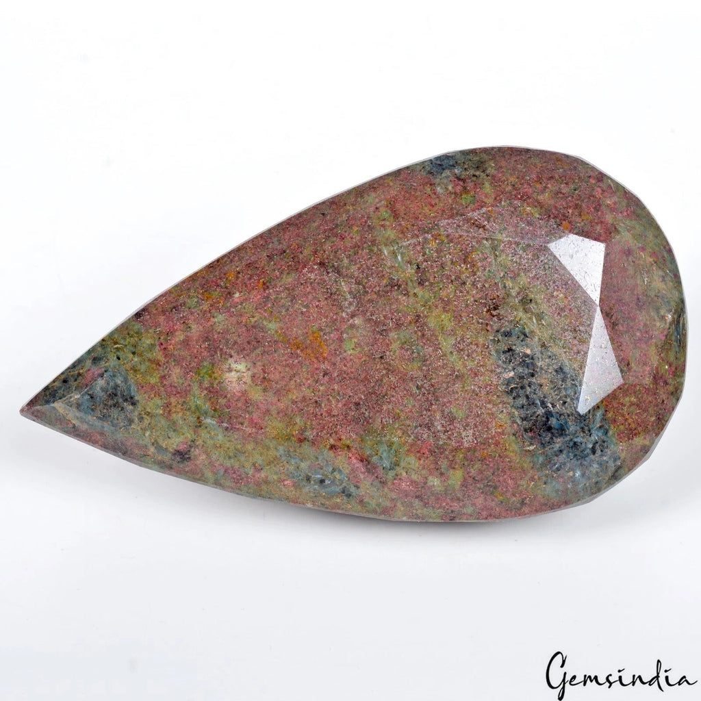 2420 Ct Natural Untreated Ruby Kyanite Pear Faceted Earth Mined Loose Gemstone
