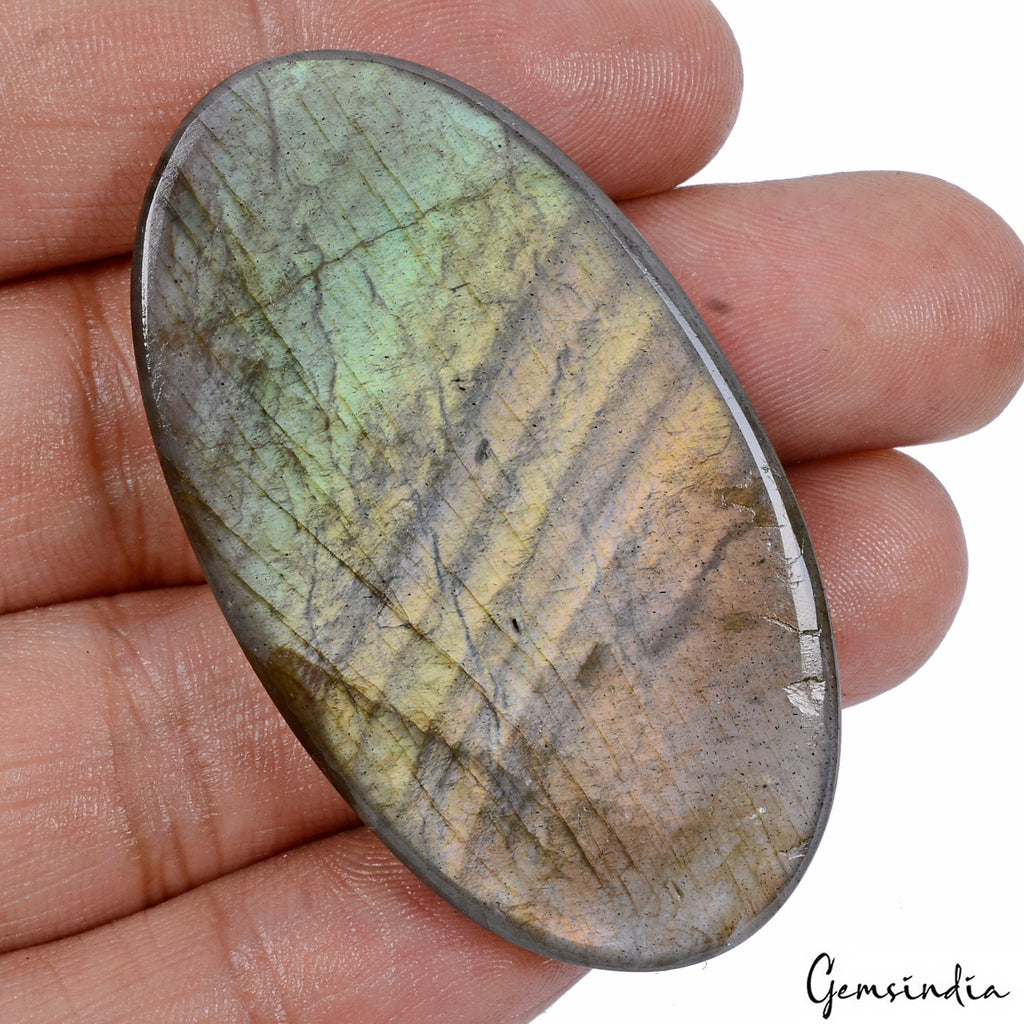 Certified 99 Ct Natural Untreated Rainbow Shine Labradorite Oval Gem For Pendant