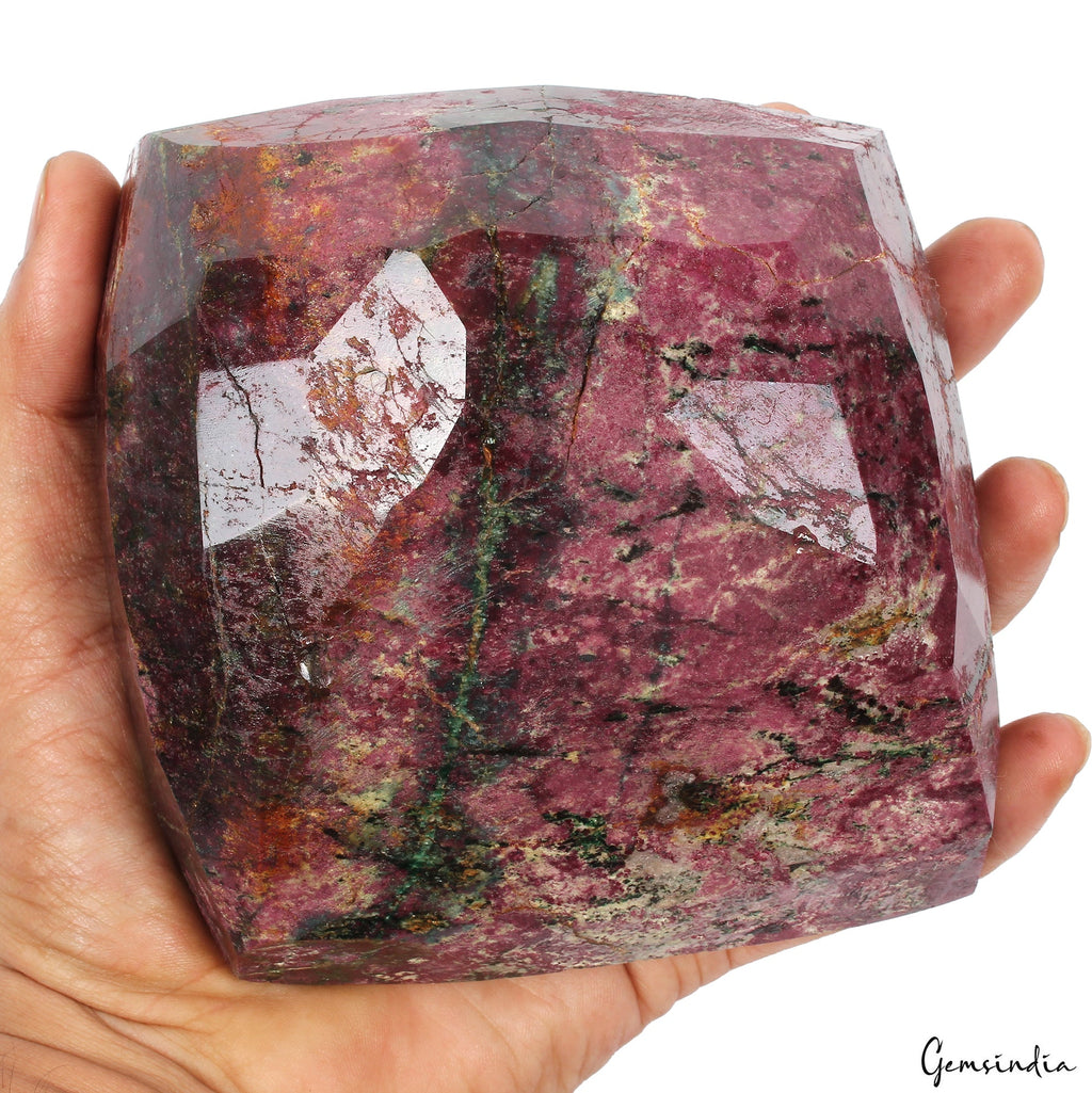 RARE 2.1 Kilo Natural HUGE Untreated Red Ruby Museum Grade Cushion Cut Gemstone