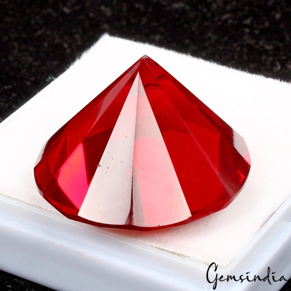 Tourmaline Loose Gemstone, Blood Red — 31x29x20mm, 79.00 Ct