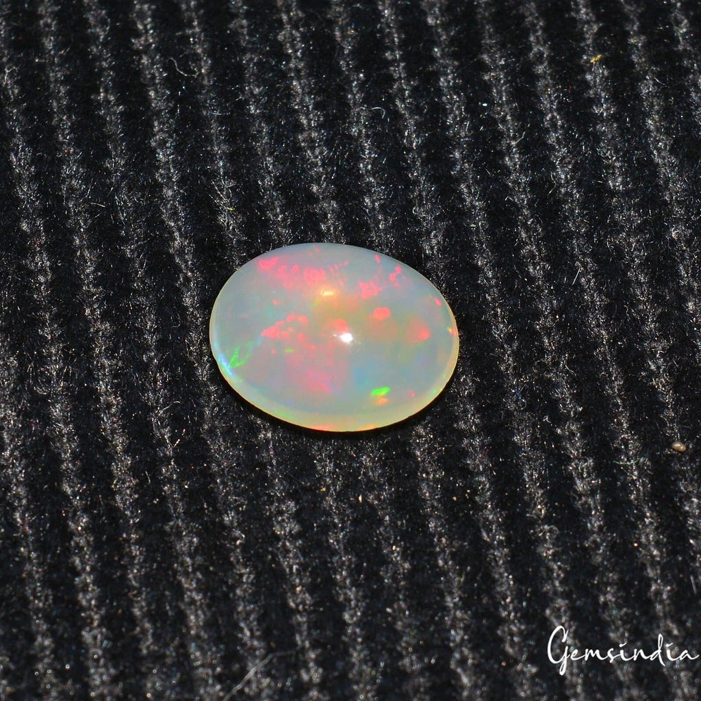 Natural Ethiopian Welo Opal Cabochon - Multi Color Fire Opal Loose Gem~1.20 Ct