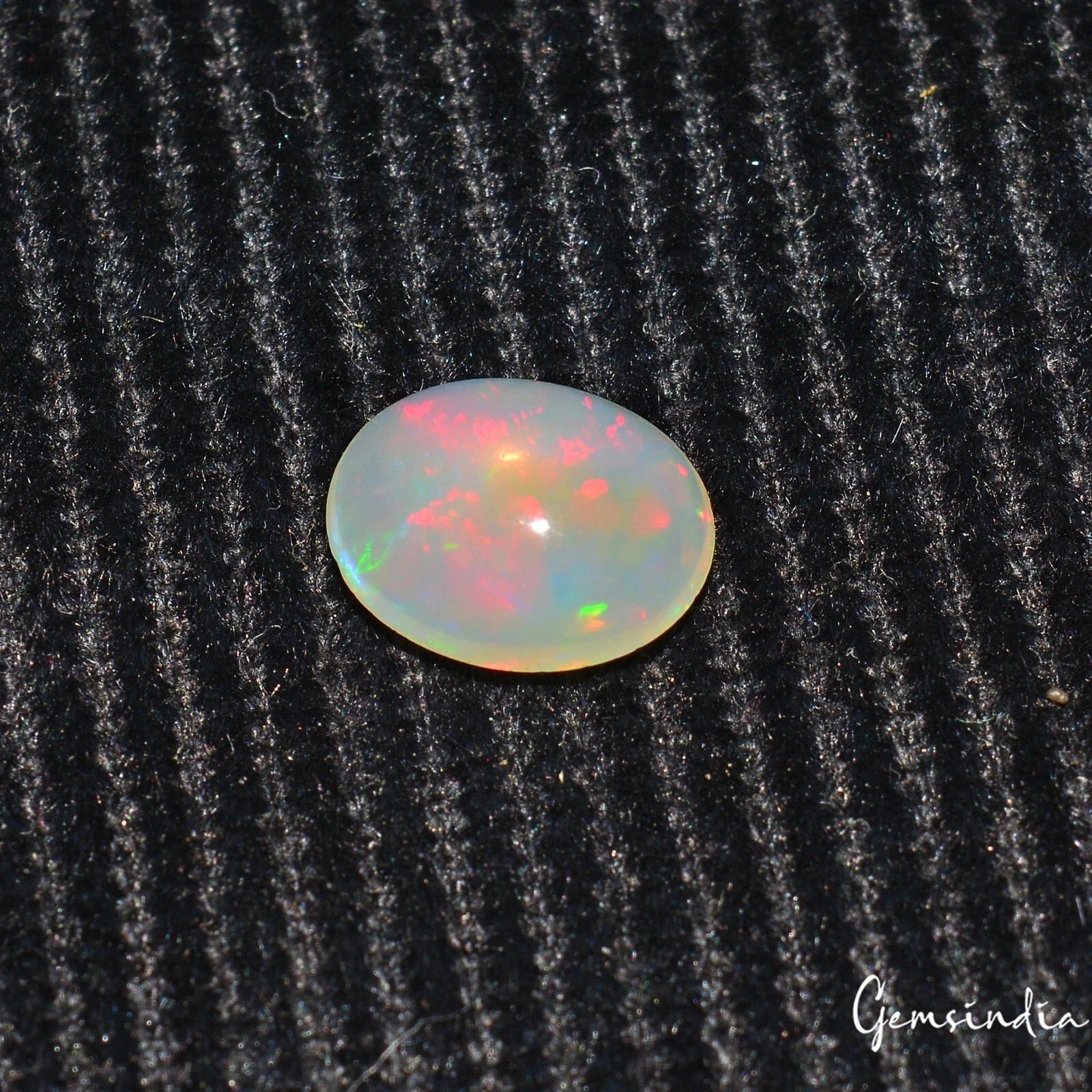Natural Ethiopian Welo Opal Cabochon - Multi Color Fire Opal Loose Gem~1.20 Ct