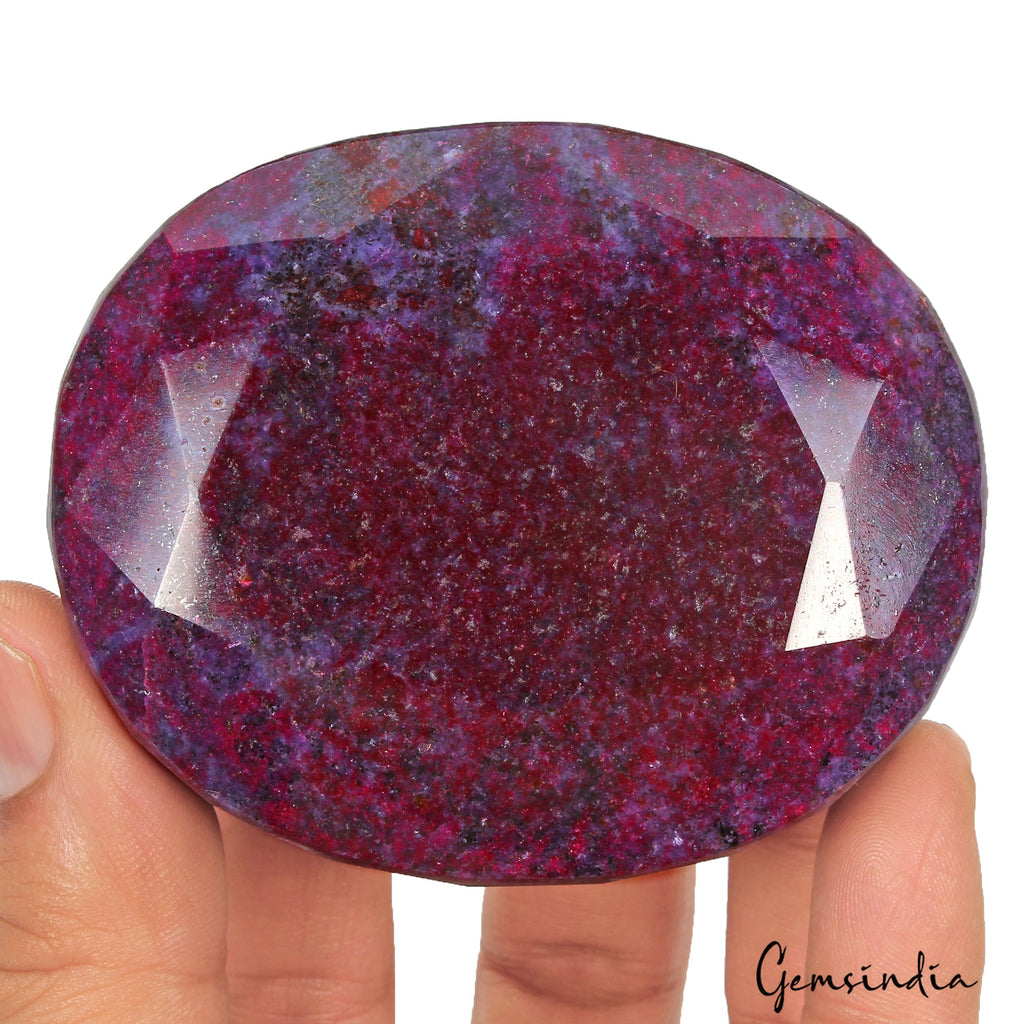 Large Natural Red Ruby 2300 Ct Faceted Oval Ruby Huge Loose Earth Mined Gemstone