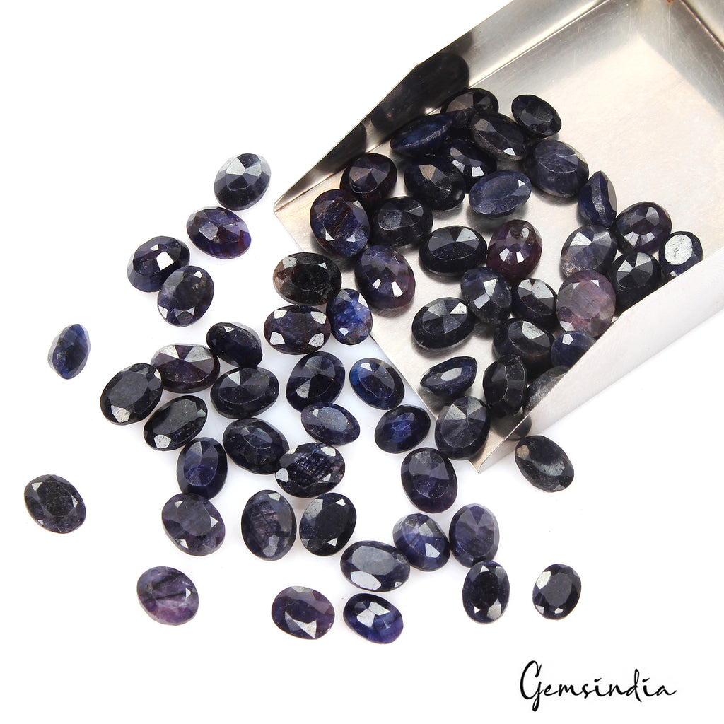 Blue Sapphire Lot, Loose Gemstone, Oval Cut — 38 Pieces, 7mm to 9mm, 116.90 Ct