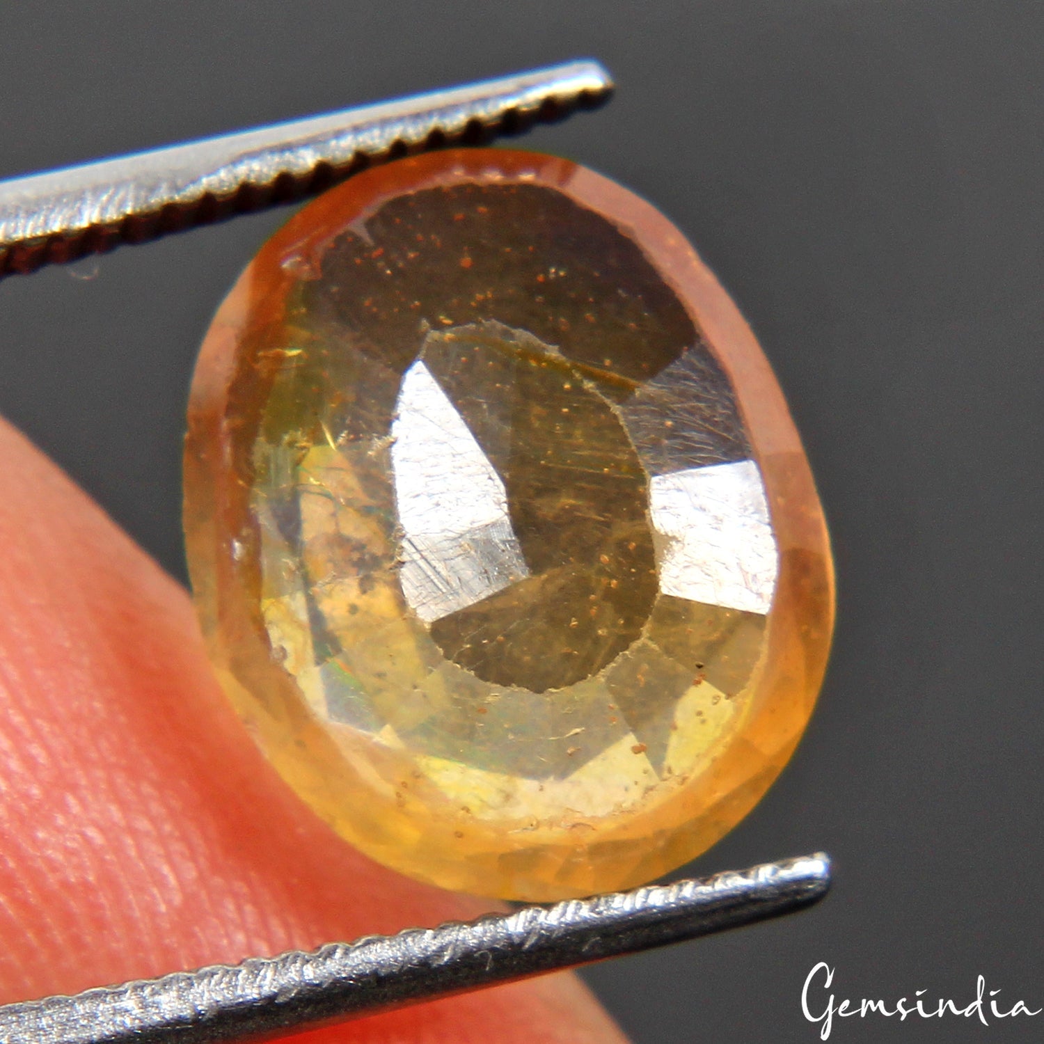 4.30 Cts Natural Ceylon Sapphire Yellow Oval Cut Untreated Certified Gemstone