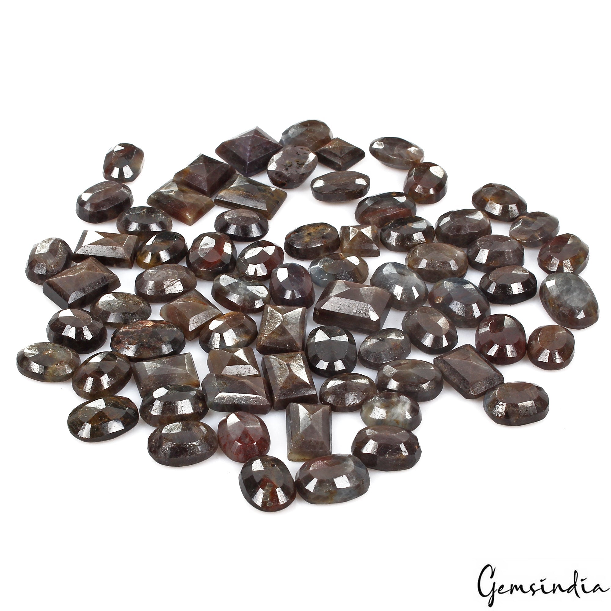 470 Ct/46 Pcs Natural Untreated Brown Sapphire Mix Cut Loose Gem Lot For Jewelry