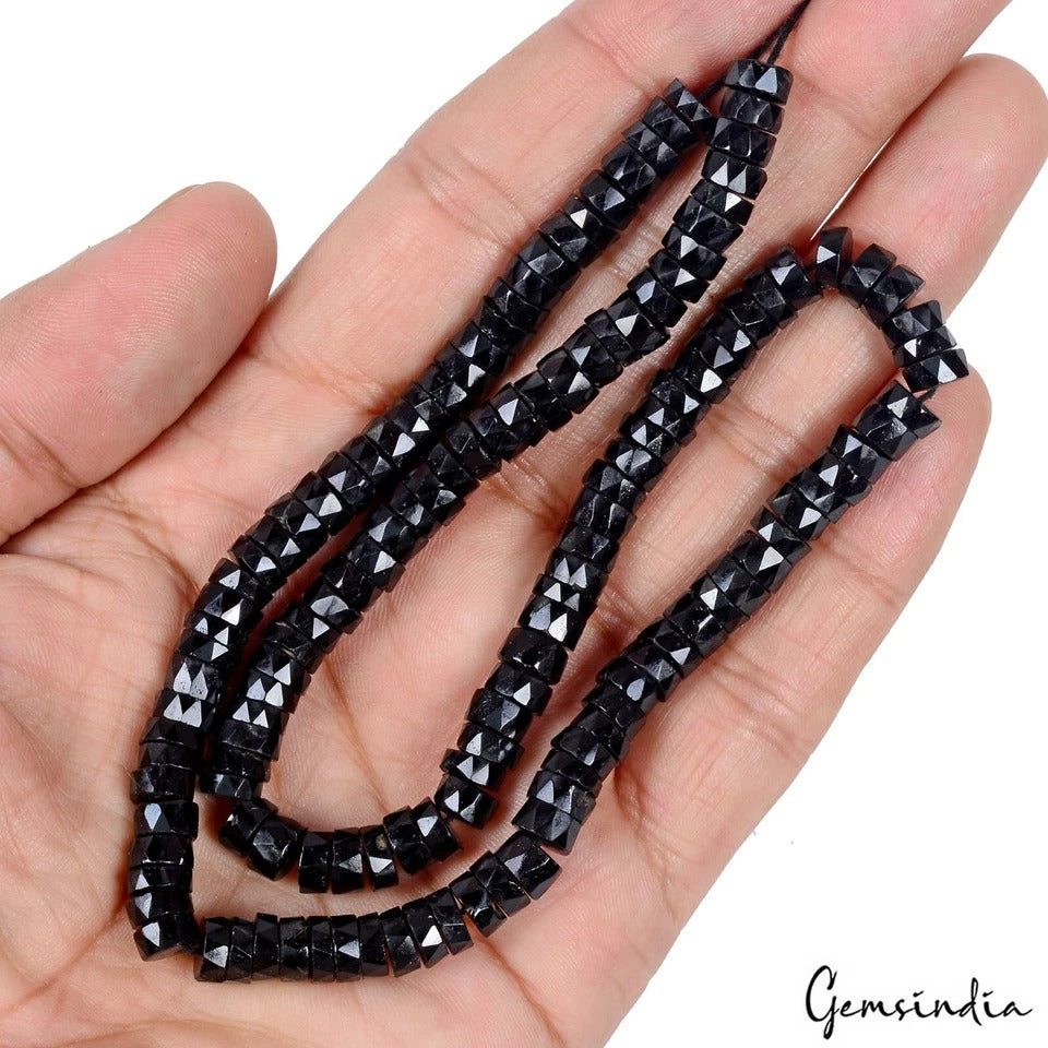 Spinel Beaded Strand, Untreated, Black — 16", 256.70 Ct, Madagascar