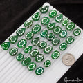 Emerald Lot, Loose Gemstone, Oval & Pear Cut, Color Enhanced — 36 Pieces, 14mm to 22mm, 560 Ct, Brazil