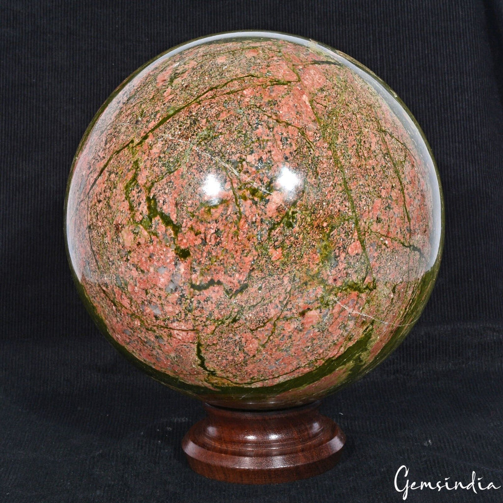 7.9 Kilo Unakite Ball Sphere Healing Crystal Natural Gemstone Mineral Polished