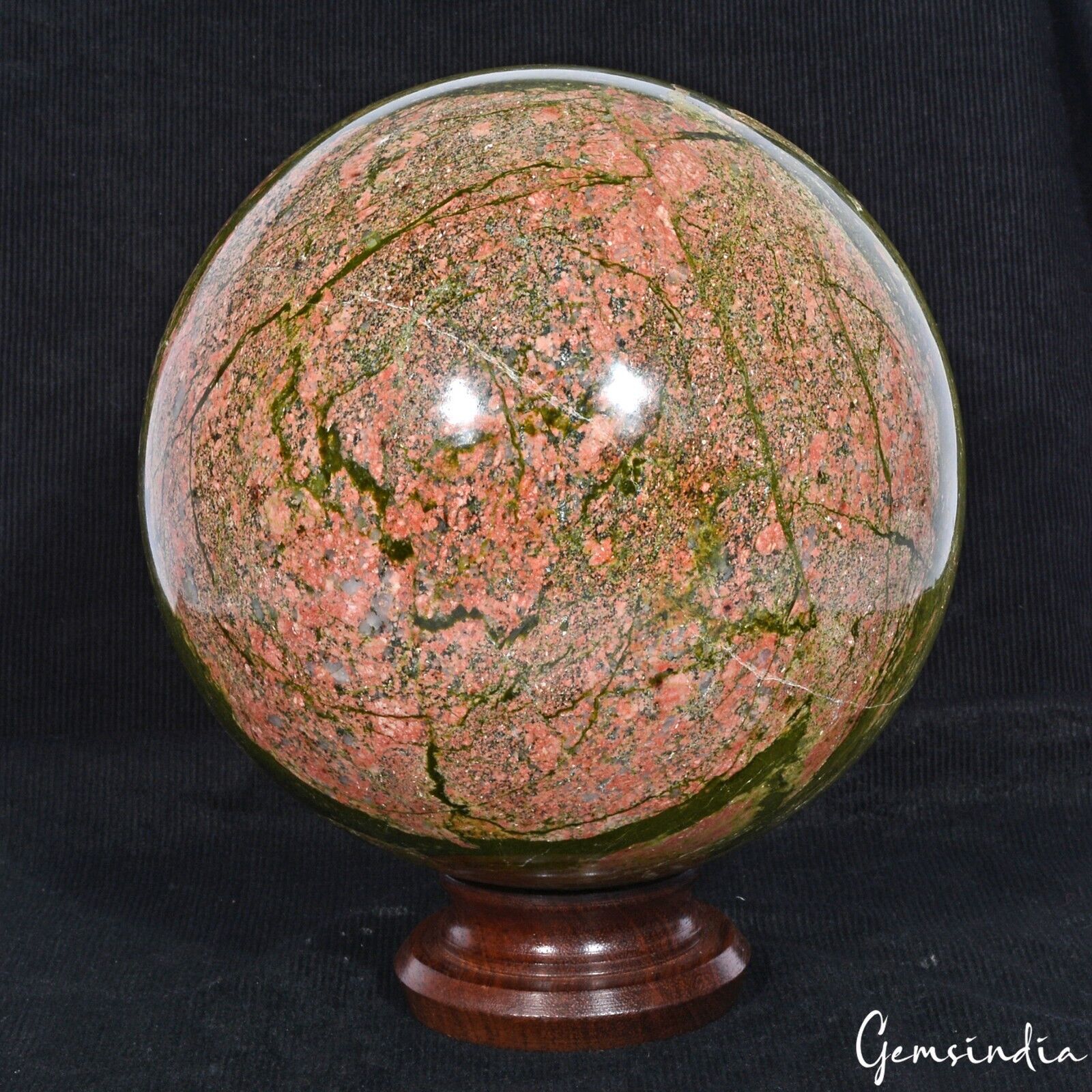 7.9 Kilo Unakite Ball Sphere Healing Crystal Natural Gemstone Mineral Polished