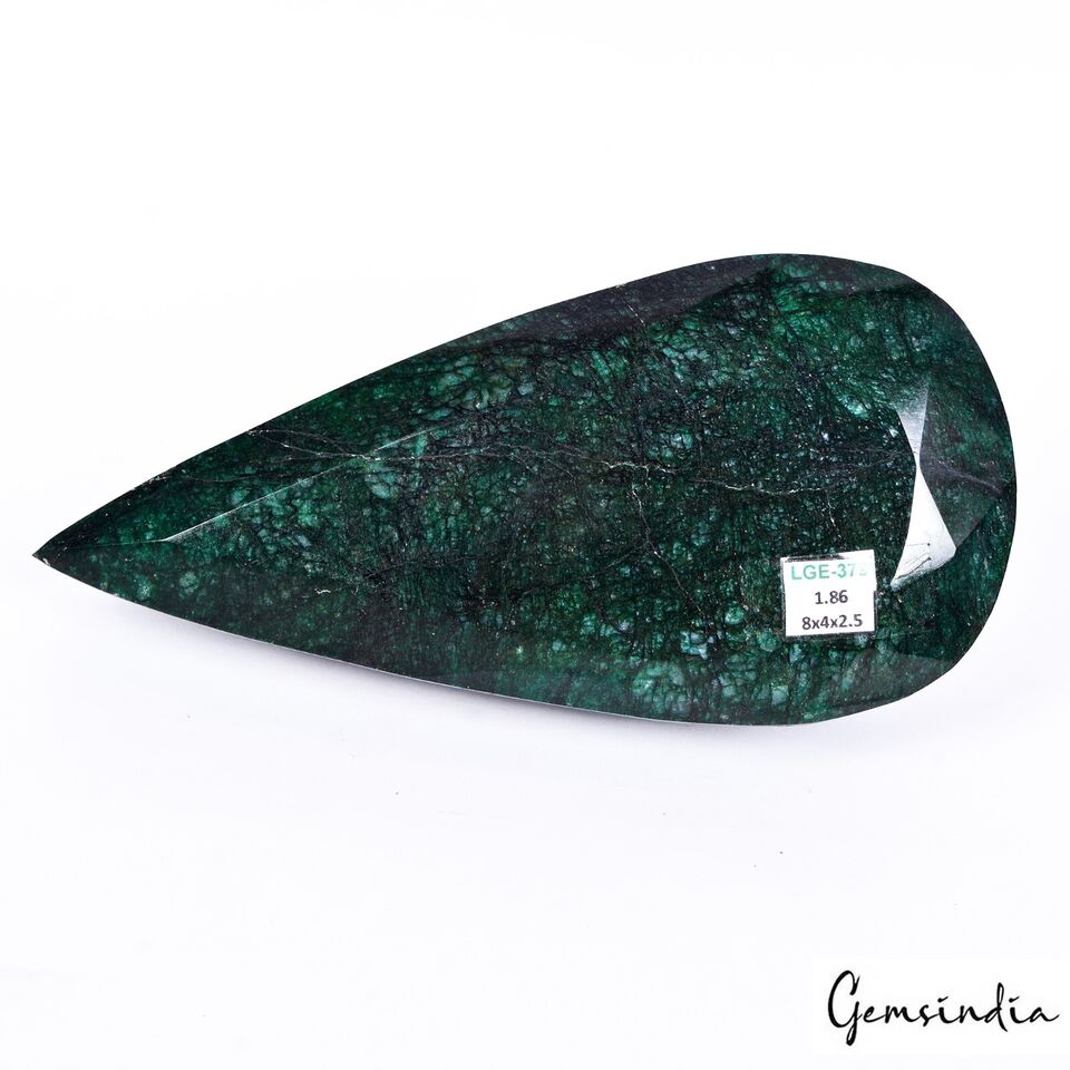 Emerald Loose Gemstone, Color Enhanced, Green — 8x4x2.5 Inch, 9300 Ct (1.86 Kg), Brazil
