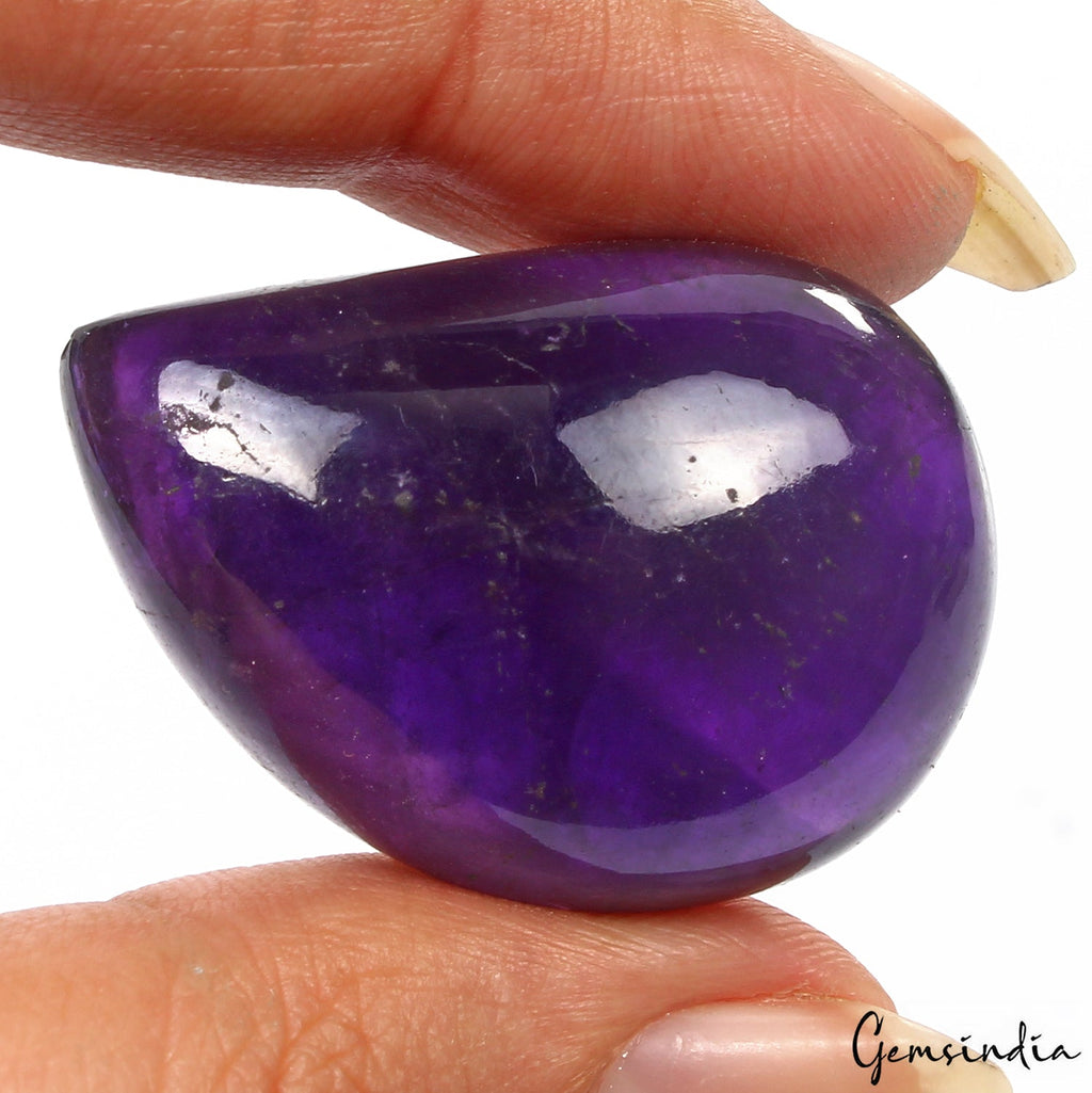 83.10 Cts Natural Untreated Purple Amethyst Rare Fancy Pear Cab Gem For Pendant