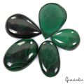 Malachite Lot, Cabochon, Untreated, Green — 5 Pieces, 24mm to 32mm, 193.40 Ct, Madagascar