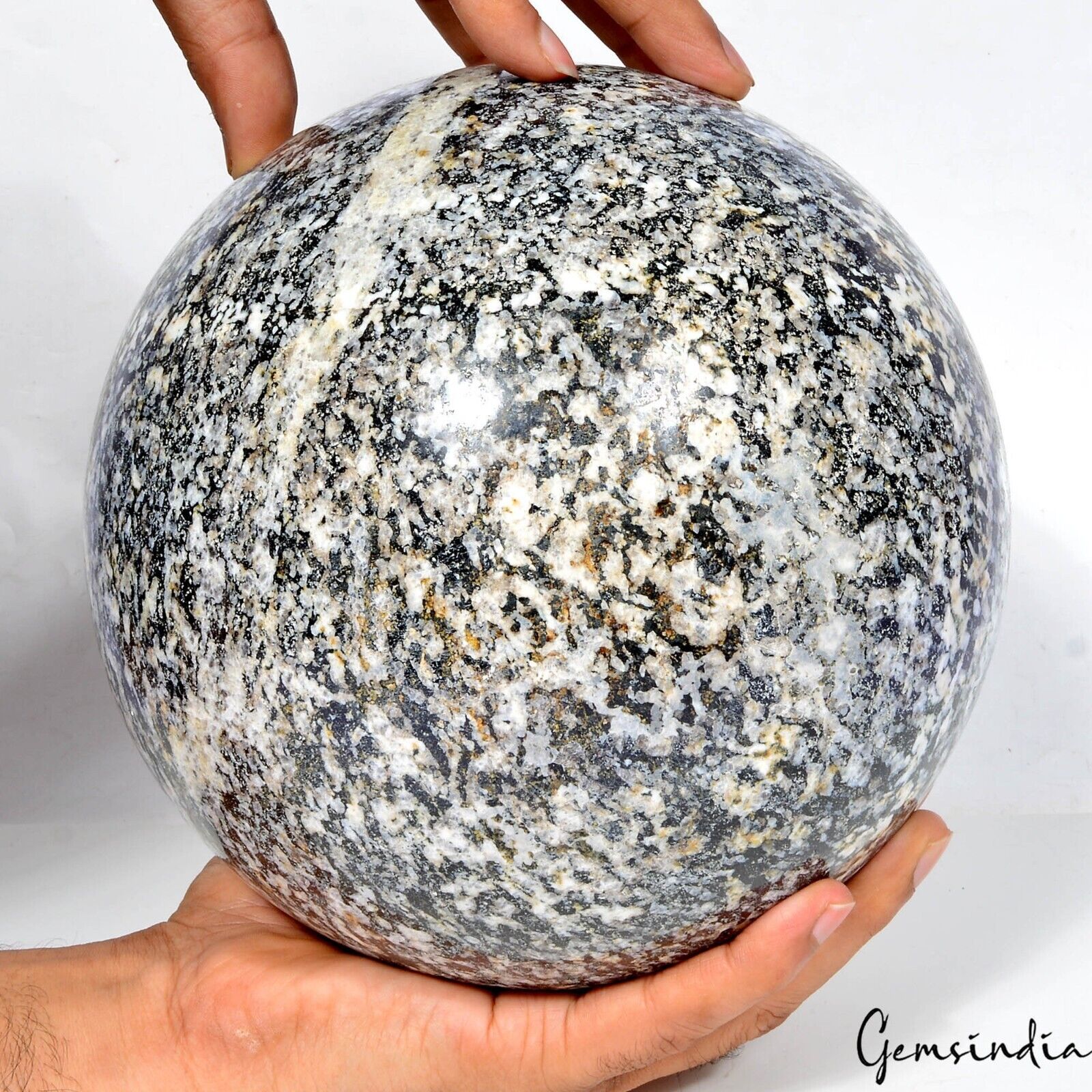 11.5 Kilo Natural Snowflake Obsidian Large Crystal Healing Mineral Sphere/Ball