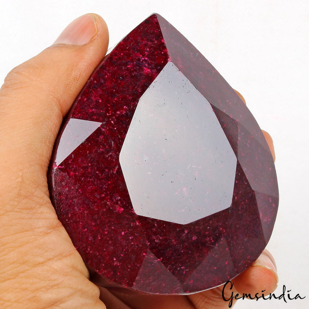 Natural Red Ruby 1780 Cts Pear Cut Huge Madagascar Earth mined Loose Gemstone