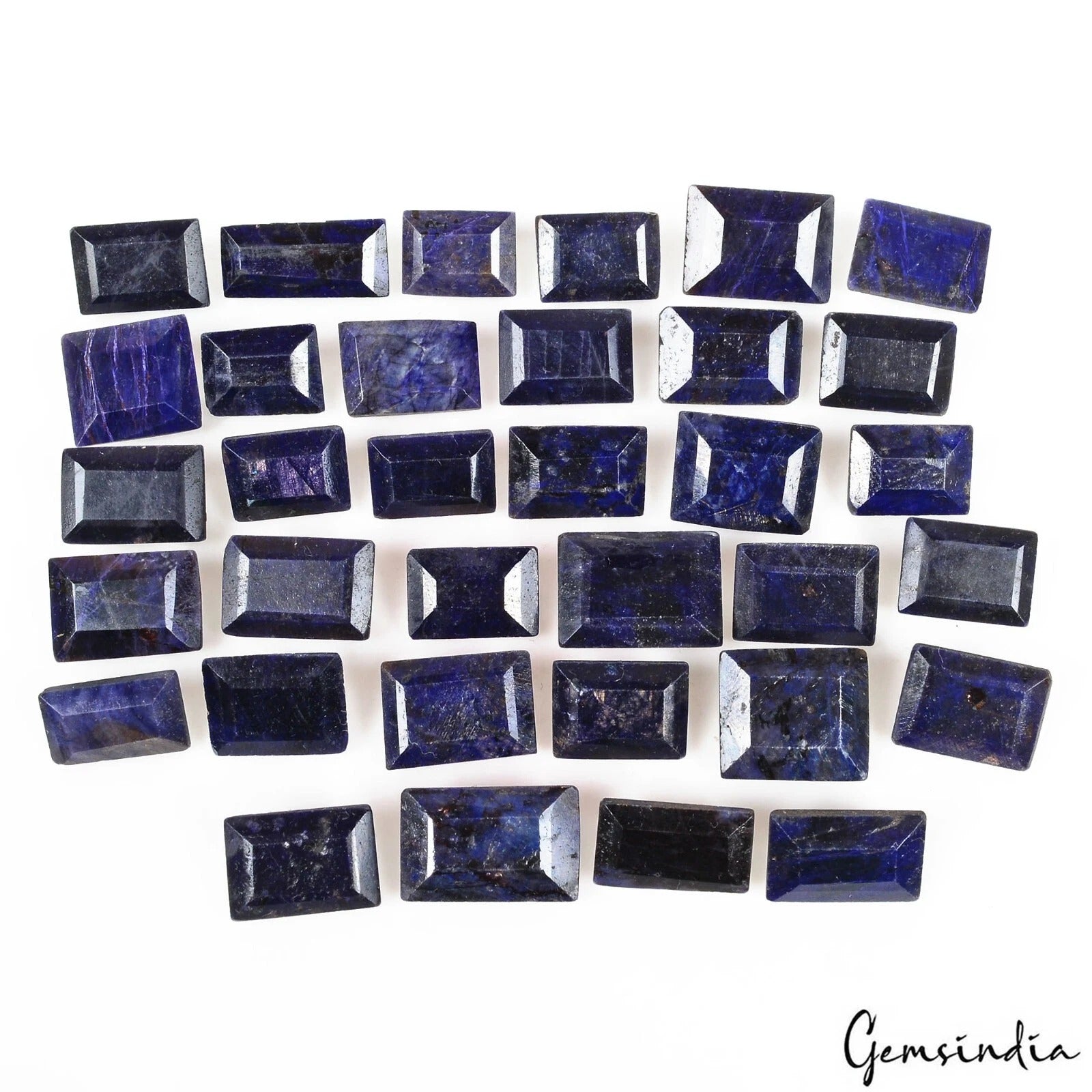 420 Cts Natural Blue Sapphire Baguette cut Loose 13-19mm Gemstones Lot~ 34 Pcs