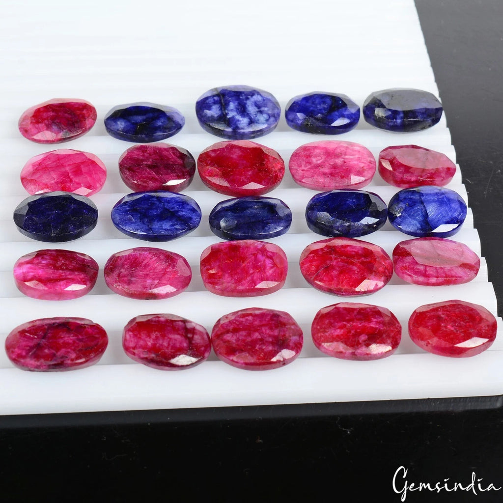 Blue Beryl Lot, Loose Gemstone, Red — 25 Pieces, 17mm to 20mm, 380 Ct