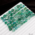 60 Pcs Natural Blue Green Colombian Emerald Mix Cut Loose 7mm-10mm Gems 128 cts