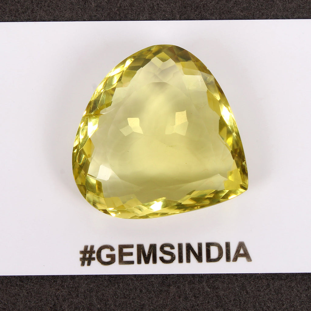 106.80 Ct Natural Untreated Golden Yellow Citrine Pear Cut Loose Gem For Pendant