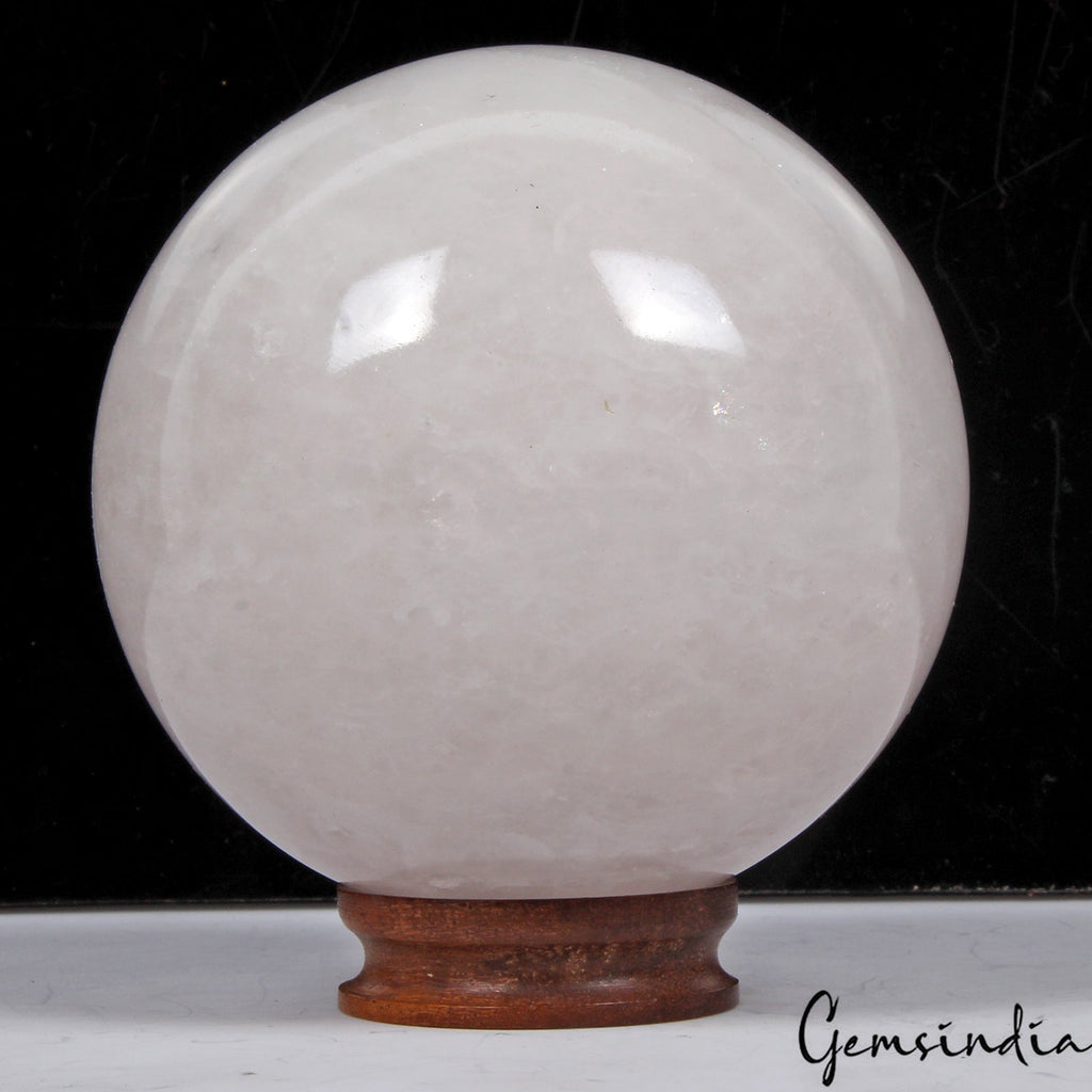 3630 Ct Natural Pink Rose Quartz Sphere Crystal Ball Decor Reiki Healing + stand