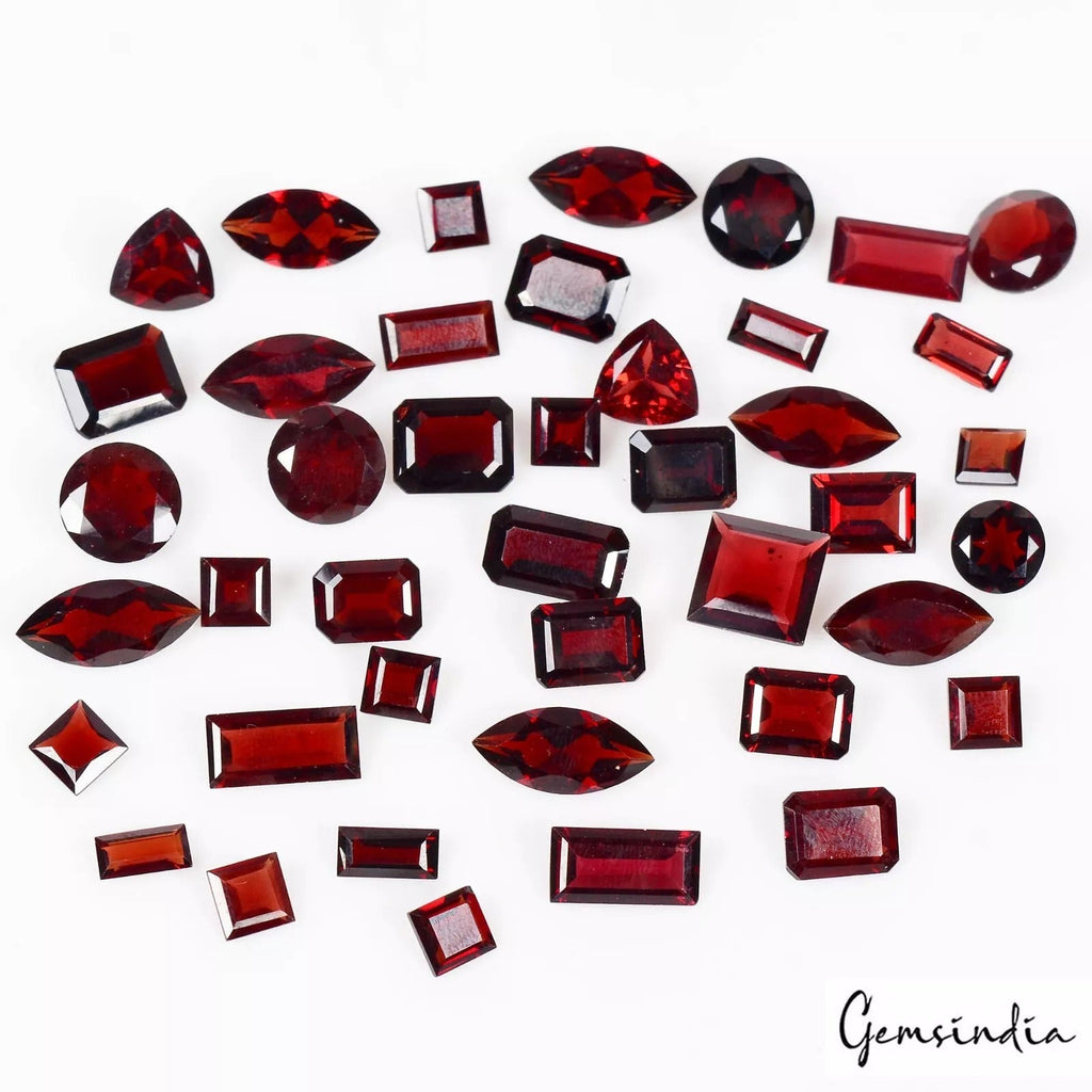 Natural Rhodolite Garnet Mix Cut Faceted Loose Untreated Gemstone 5-14mm/100 Cts