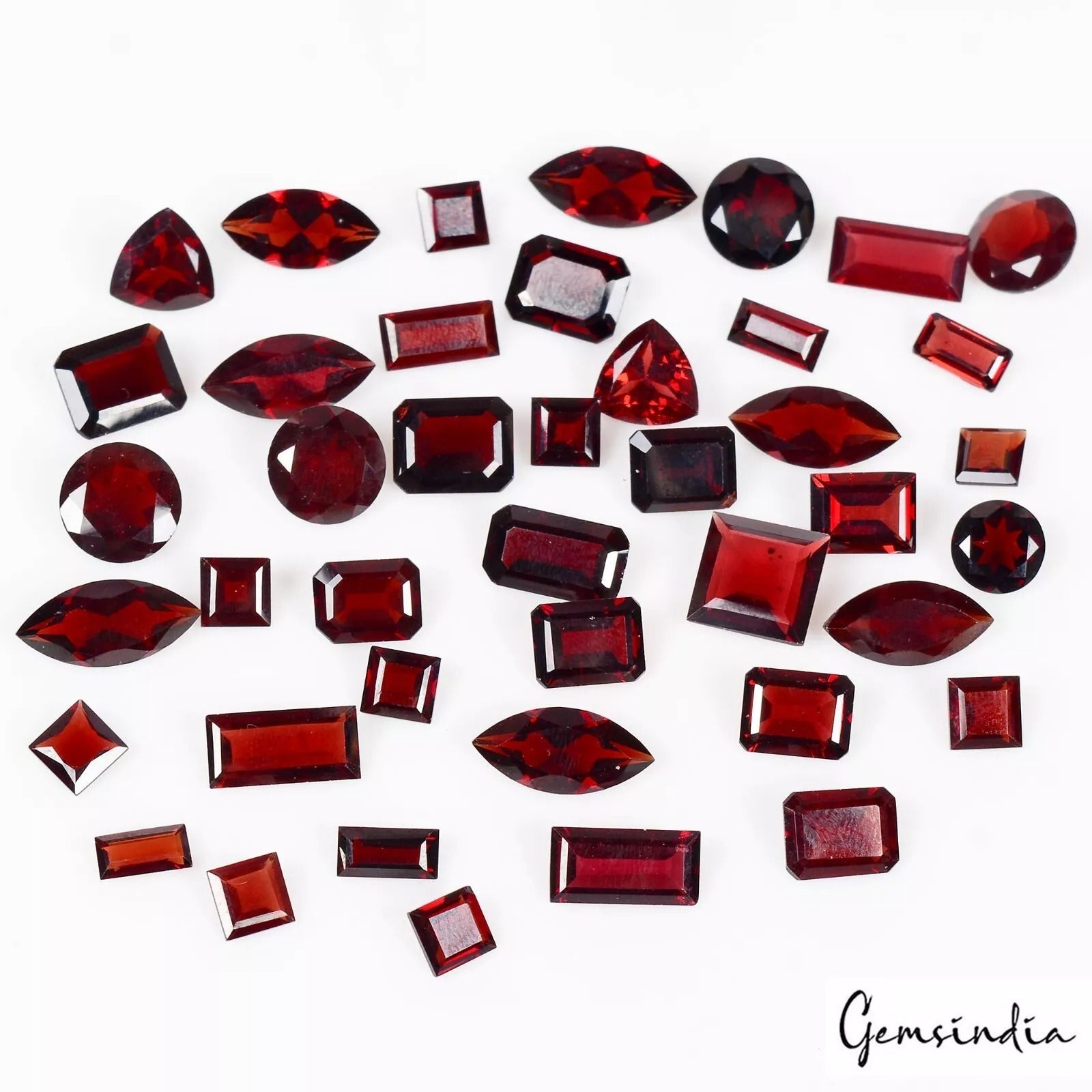 Natural Rhodolite Garnet Mix Cut Faceted Loose Untreated Gemstone 5-14mm/100 Cts