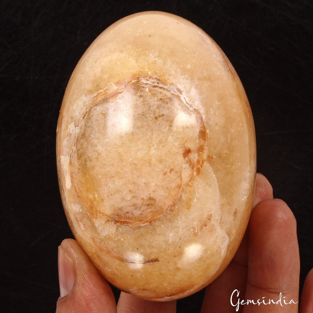 2150 Ct/3.3" Natural Yellow Aventurine Crystal Mineral Healing Egg Shape Gems