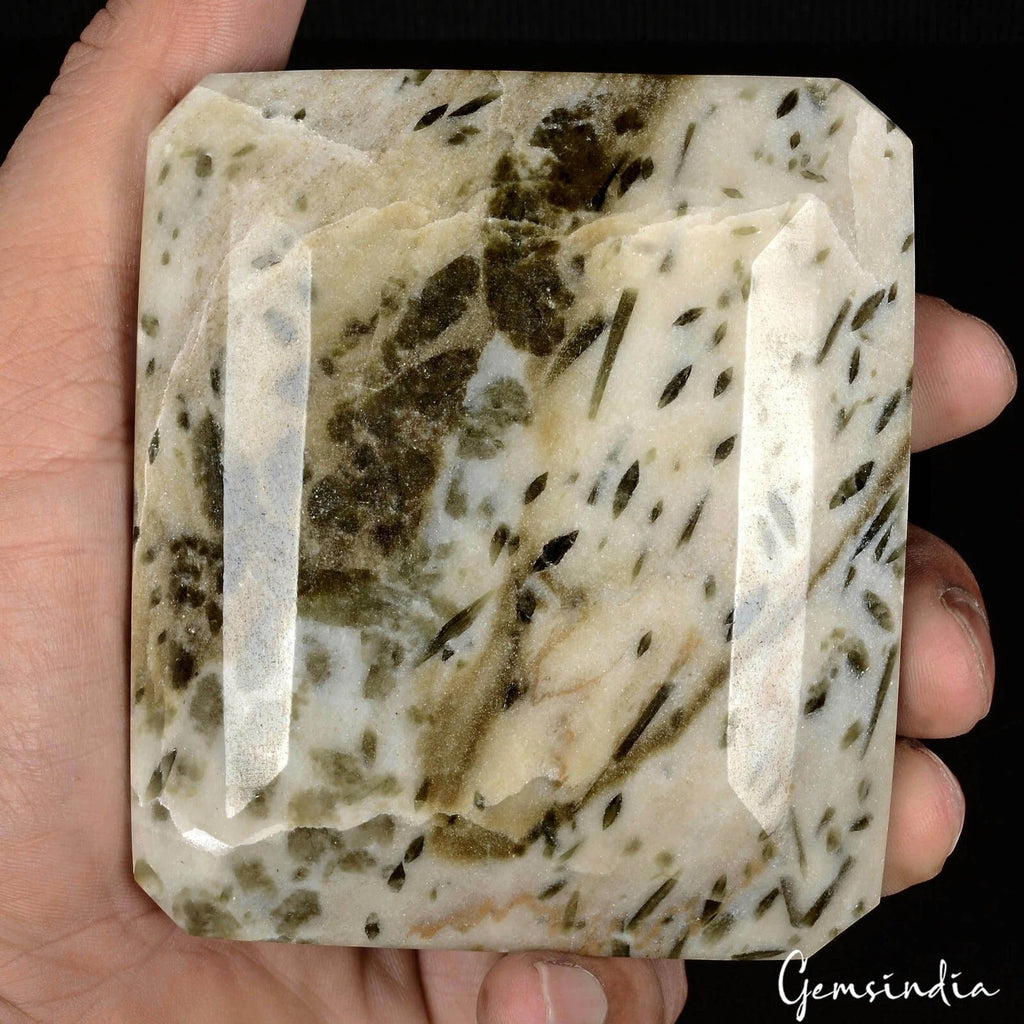2850 Ct Natural Rutilated Quartz Best Quality Octagon Cut Museum Size Gemstone