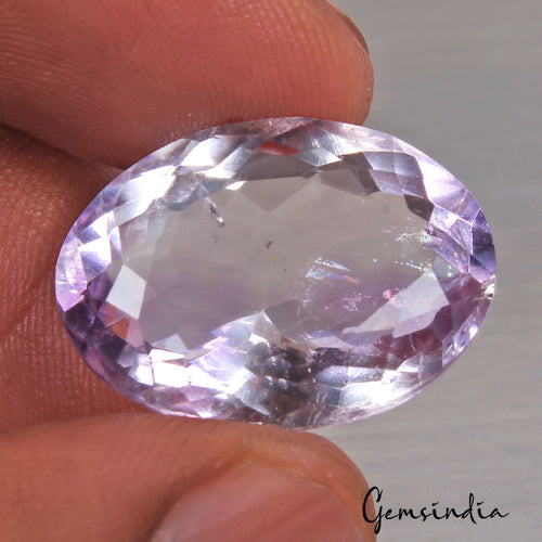Amethyst Loose Gemstone, Lavender — 24 x 17 x 11mm, 26.50 Ct