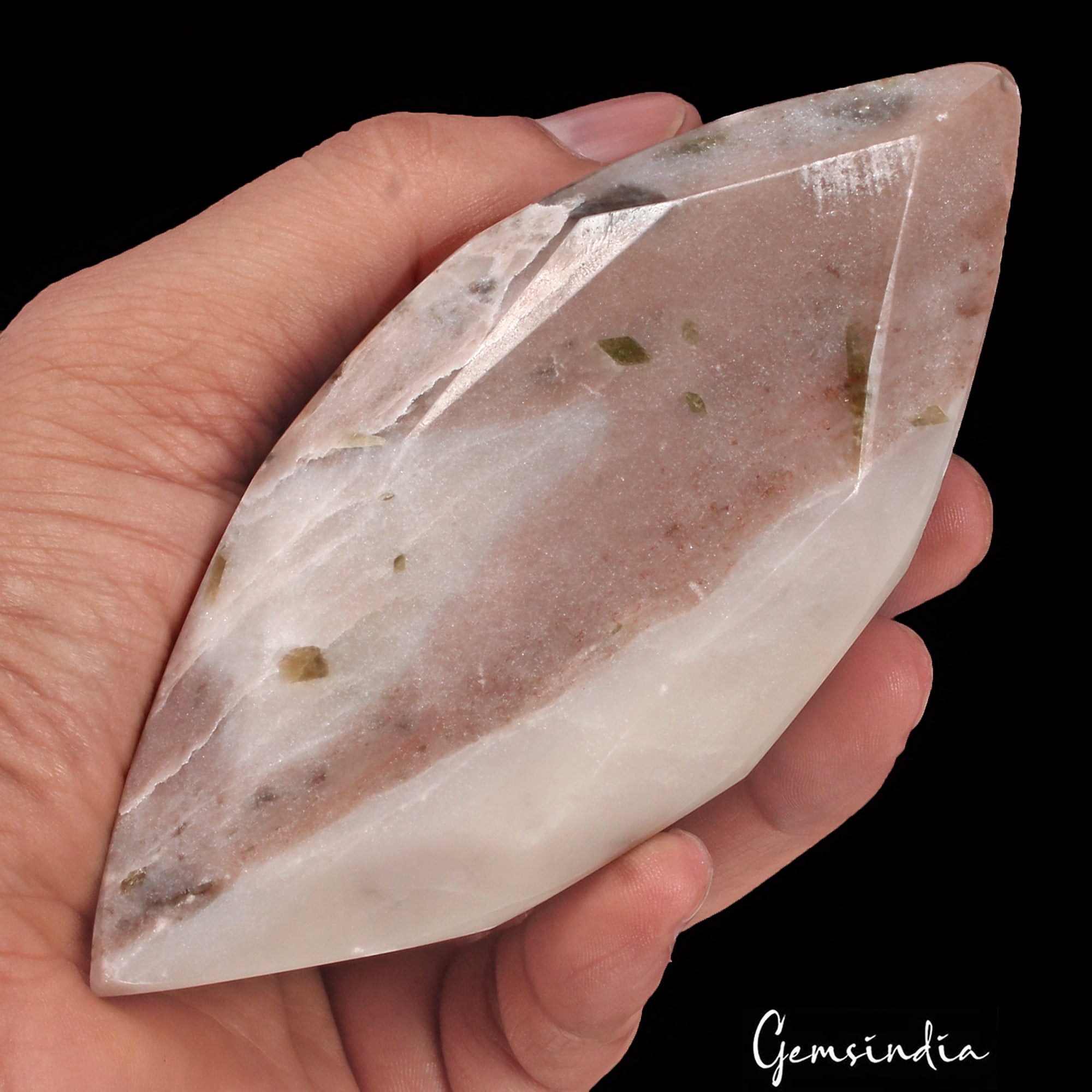 2500 Ct Natural Untreated Rutilated Quartz With Tourmaline Marquise Cut Gemstone