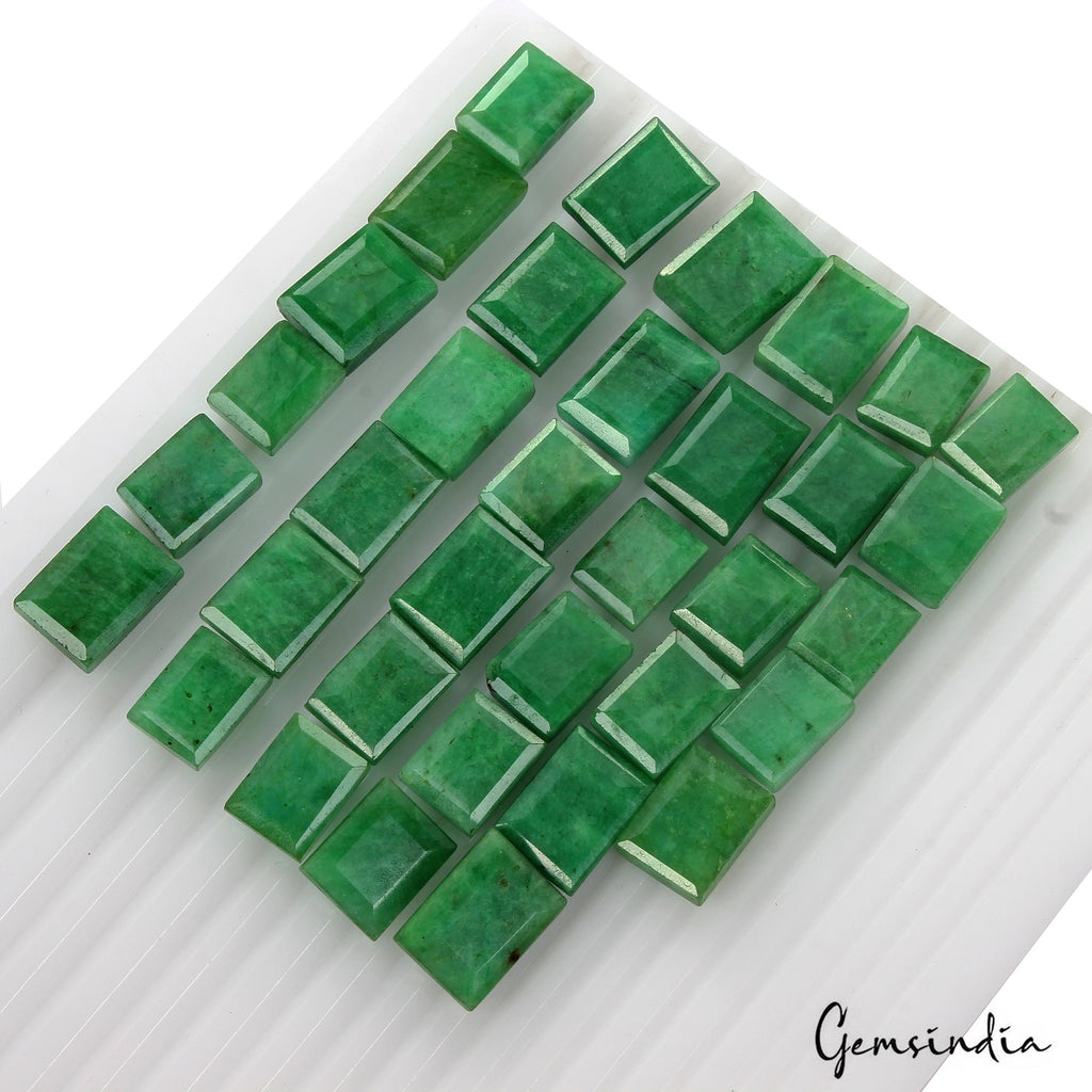 500 Ct/35 Pcs Natural Brazilian Green Emerald Baguette Cut Loose Gem For Jewelry