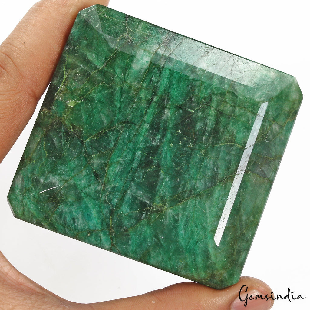 2420 Cts Natural Brazilian Green Emerald Octagon Cut Earth Mined Loose Huge Gems