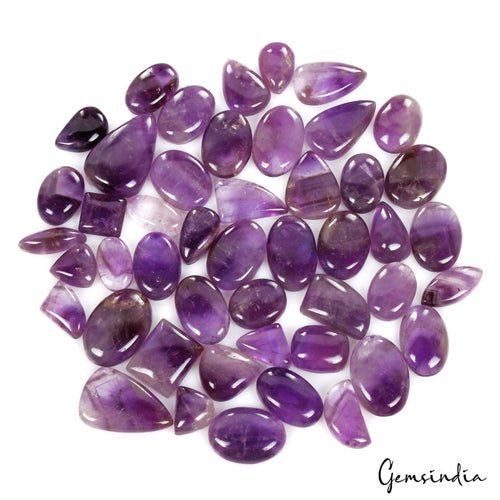 Amethyst Cabochon, Untreated, Purple — 15mm to 32mm, 900 Ct, Brazil