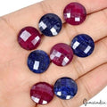 Ruby Loose Gemstone, Round Cut, Color Enhanced — 16 mm, 109.80 Ct