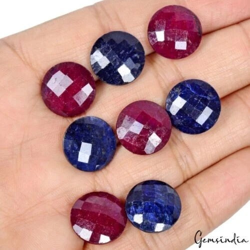 Ruby Loose Gemstone, Round Cut, Color Enhanced — 16 mm, 109.80 Ct