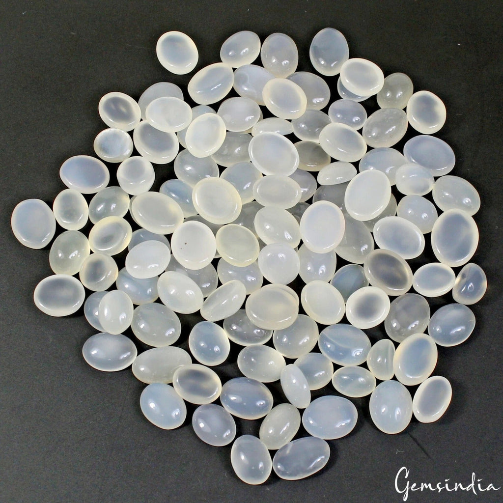 110 Pcs Natural Moonstone 10-15 Untreated Top Quality Oval Cabochon Gemstones