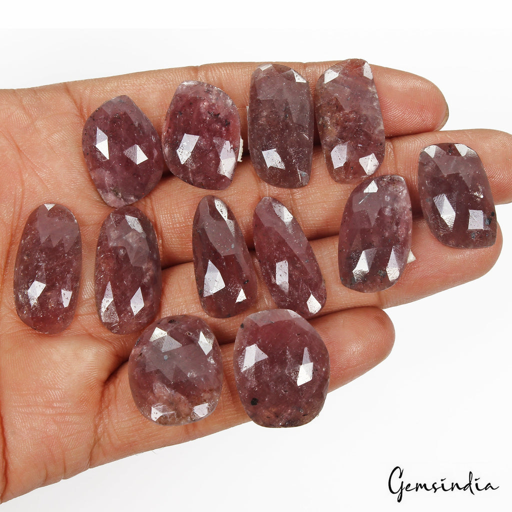 Certified 212 Cts/2 Pair Natural Untreated Red Ruby Rose Cut Matching Pairs Gems
