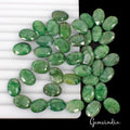 180 Ct/42Pcs Natural Green Brazilian Emerald Oval Faceted Loose Gems For Jewelry