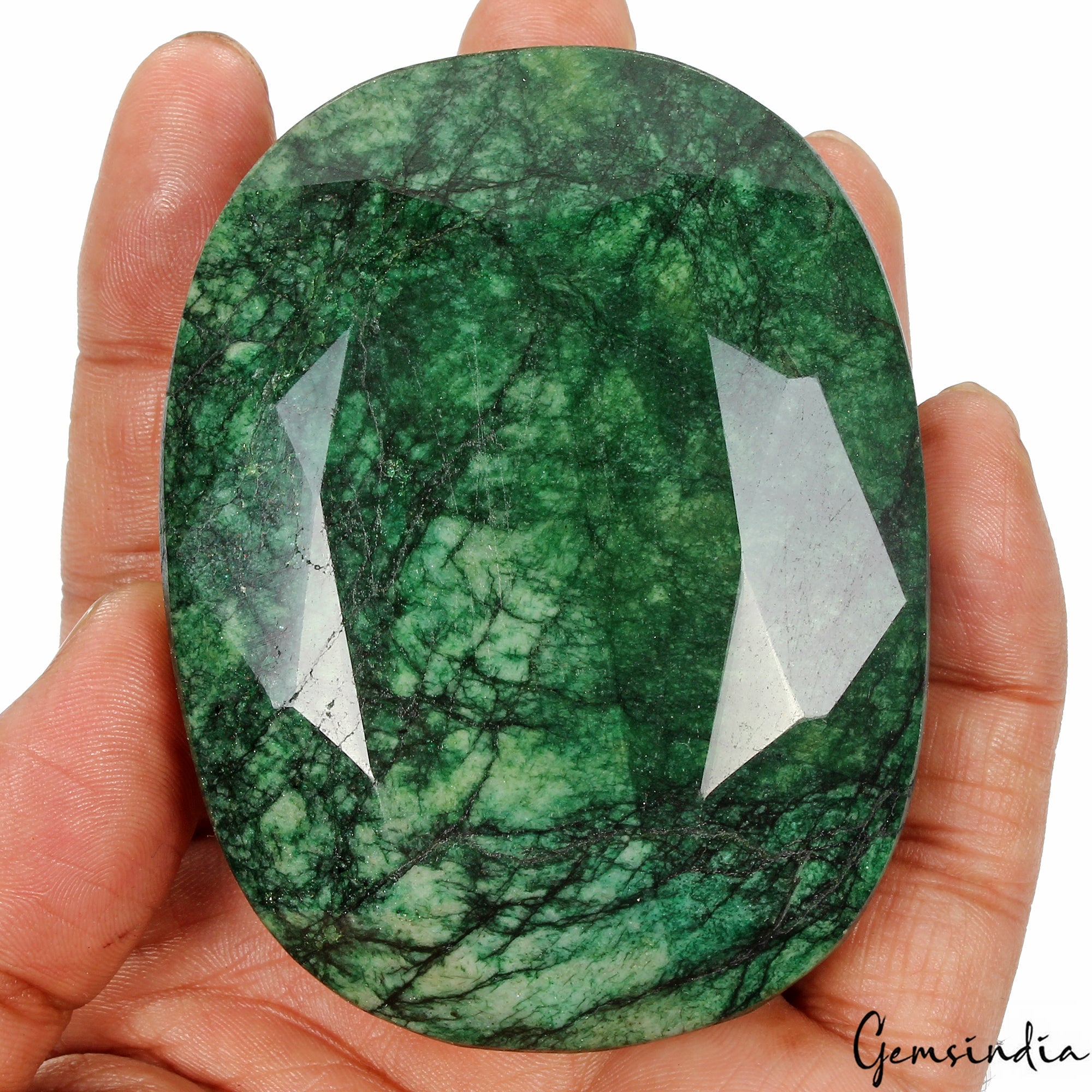1600 Cts Natural Green Emerald Oval Cut Loose Earth mined Huge Gemstone, Brazil