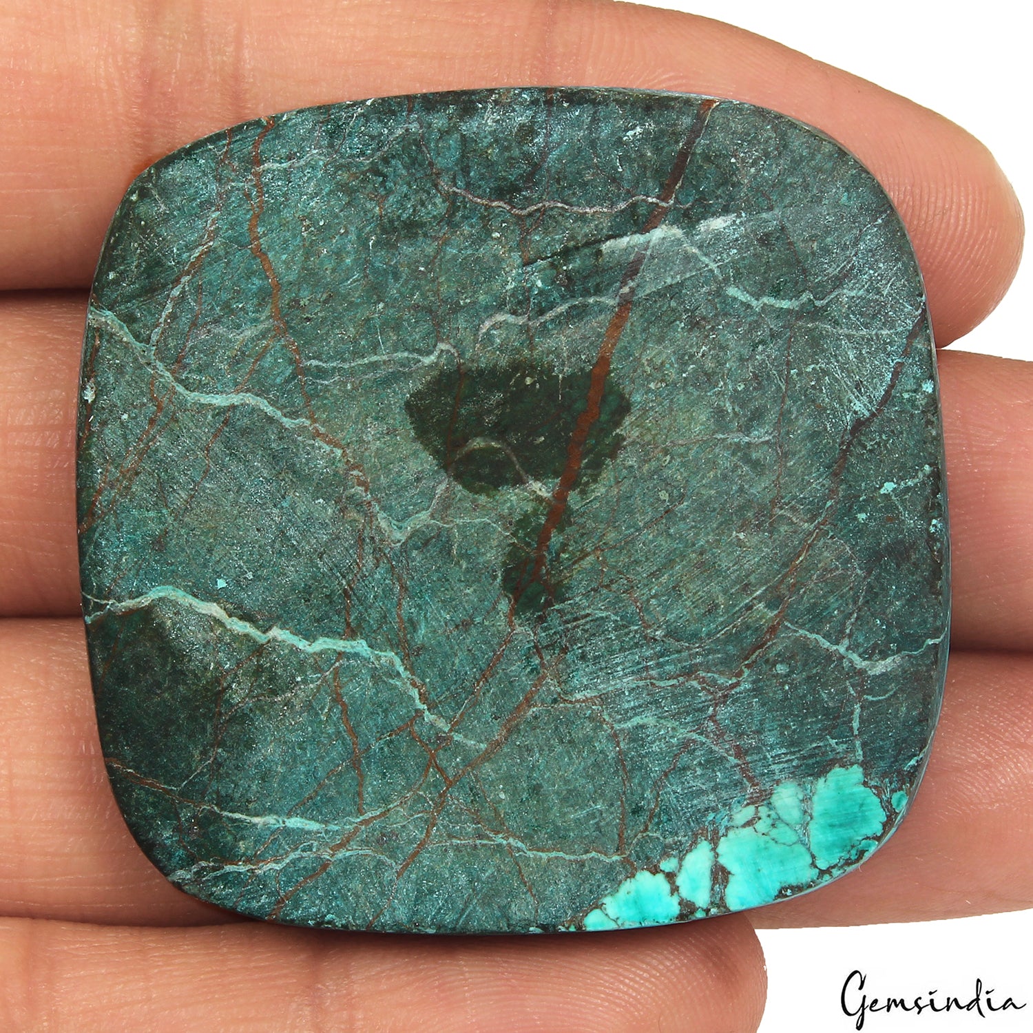 Turquoise Cabochon, Blue — 47 x 46 x 6mm, 143.60 Ct
