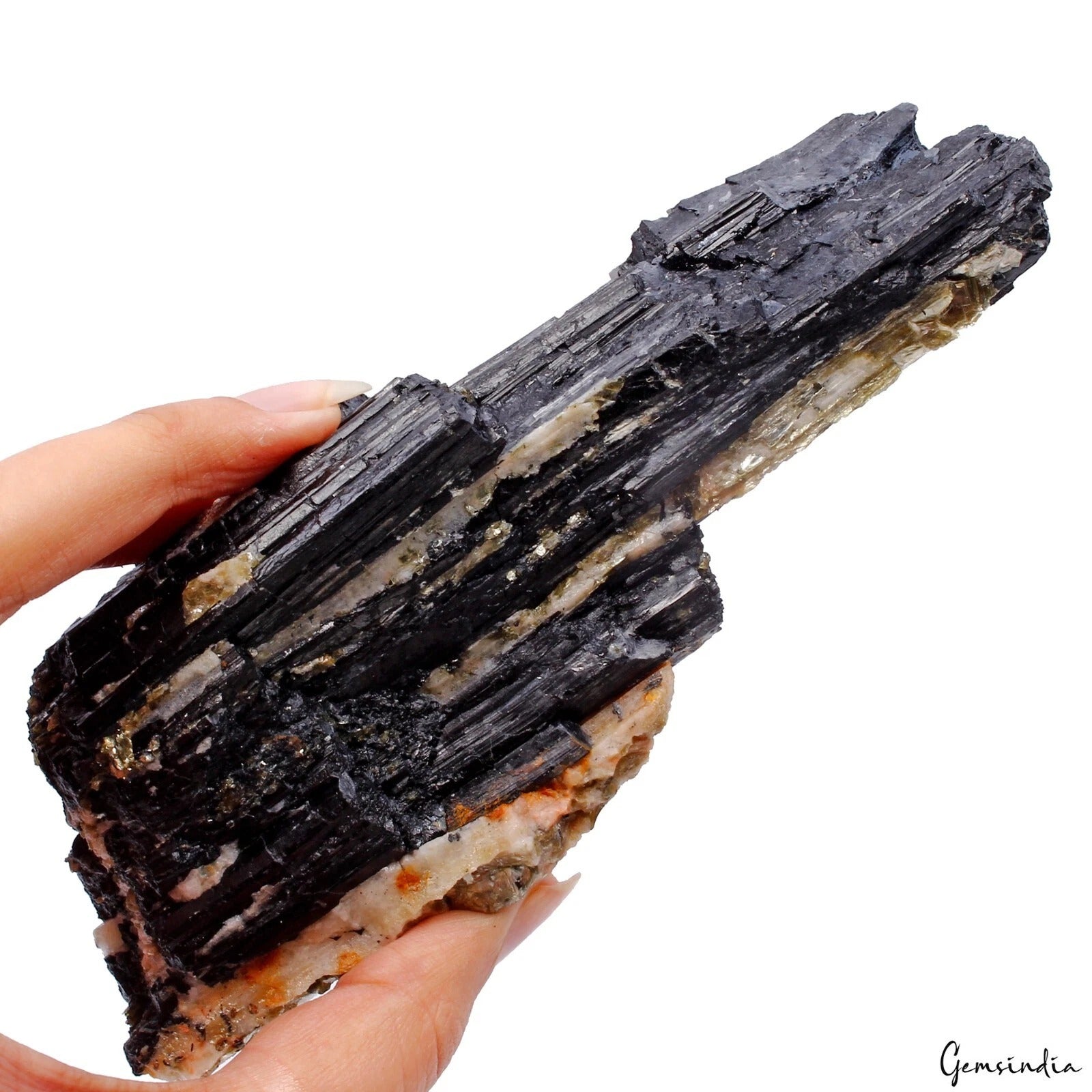 470 Gram Natural Black Tourmaline Specimen Raw /Rough Crystal Healing Gemstone
