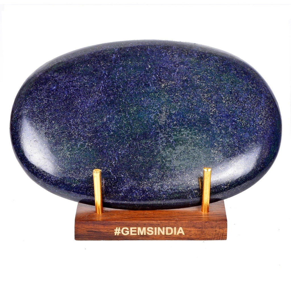 2090 Cts Natural Gold Pyrite Blue Lapis Lazuli Oval Cab Loose Huge Size Gemstone