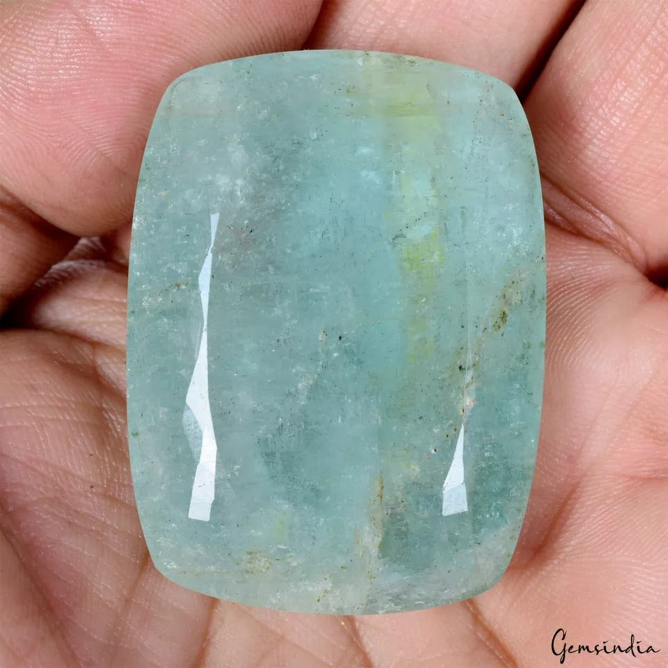 IGL&I Certified 208.30Ct Natural Blue Green Aquamarine Huge Cushion Cut Gemstone
