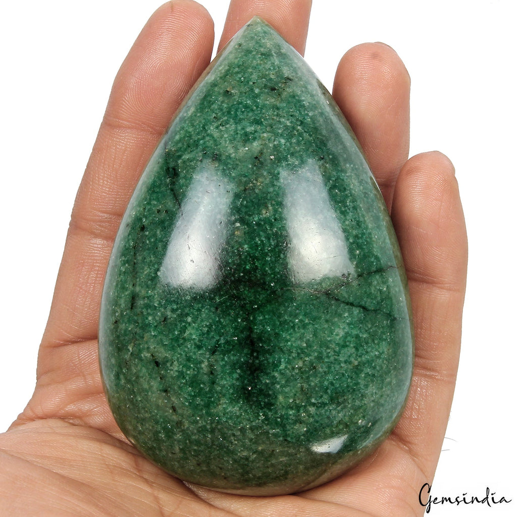 1380 Ct Natural Brazilian Green Emerald Pear Cabochon Loose Earth Mined Gemstone