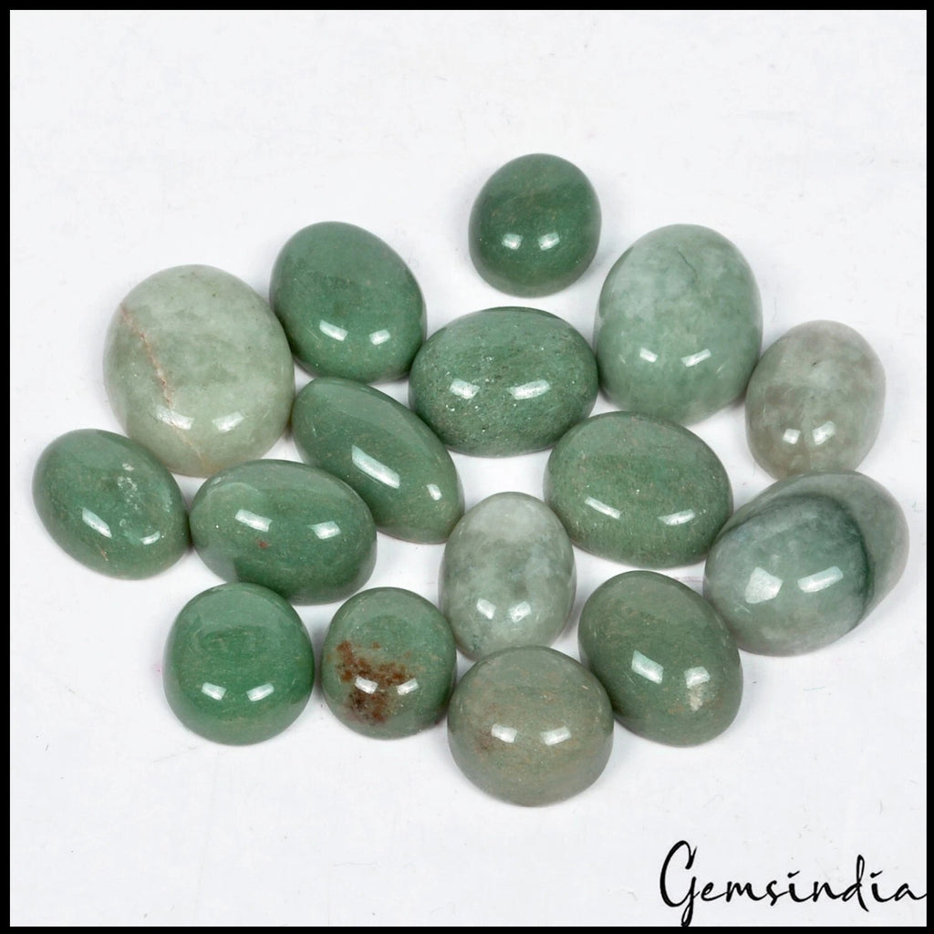 Jade Lot, Cabochon, Untreated, Green — 16 Pieces, 11mm to 18mm, 166.20 Ct